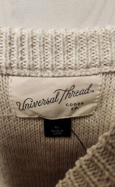 Universal Thread Women's Size XS Beige Knit Sleeveless Top