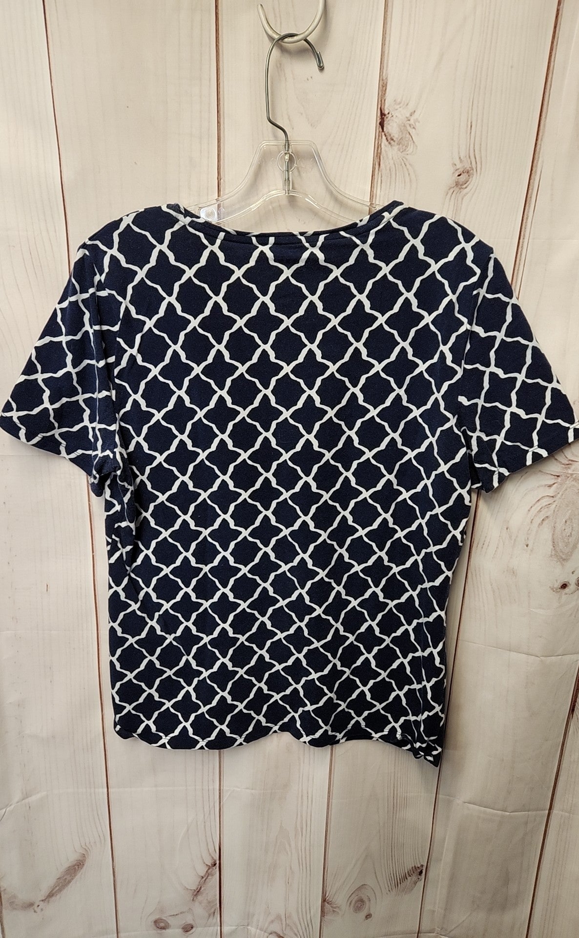 Talbots Women's Size L Navy Short Sleeve Top