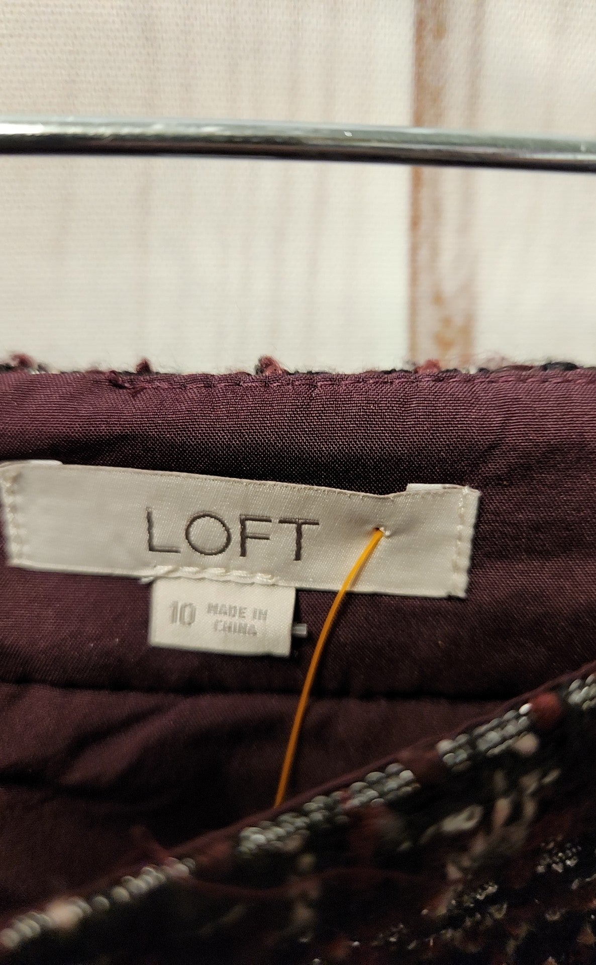 Loft Women's Size 10 Black & Purple Skirt