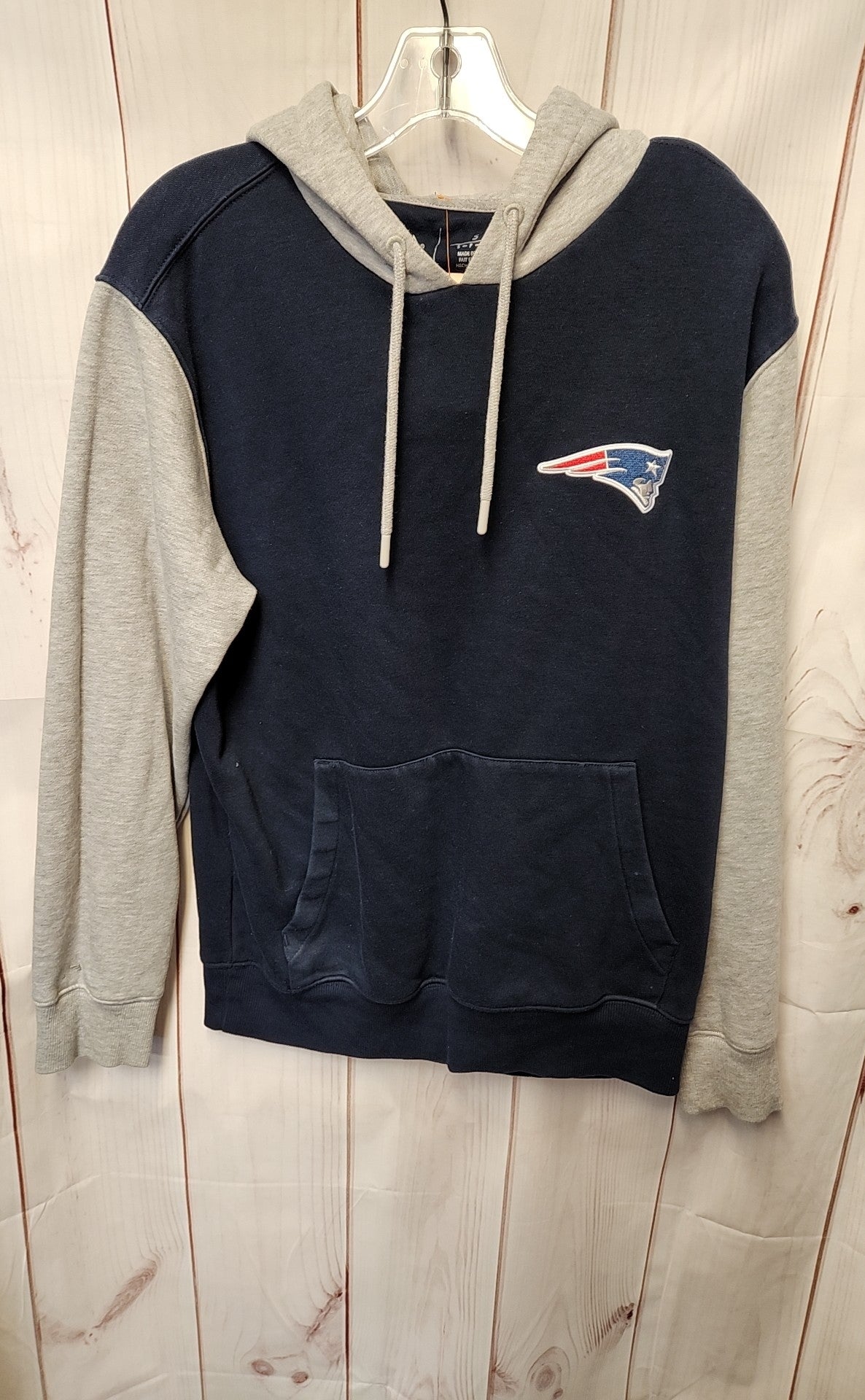 Patriots Men's Size S Navy Hooded Sweatshirt