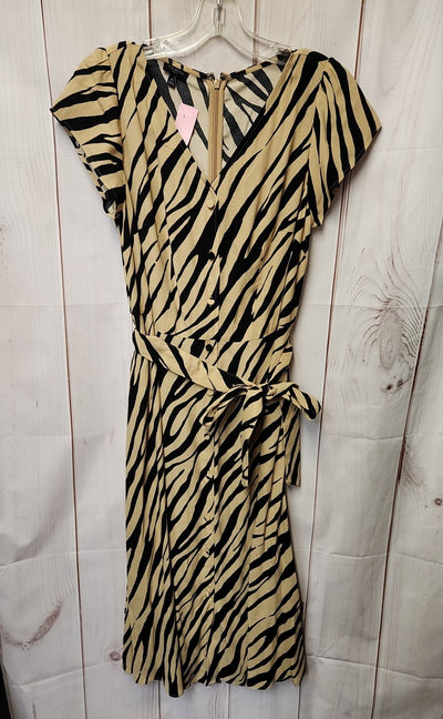 Talbots Women's Size 4 Petite Beige Animal Print Dress