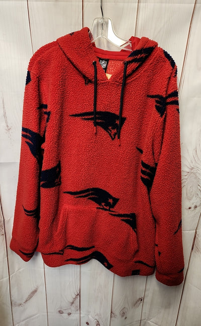 Patriots Men's Size L Red Hooded Sweatshirt