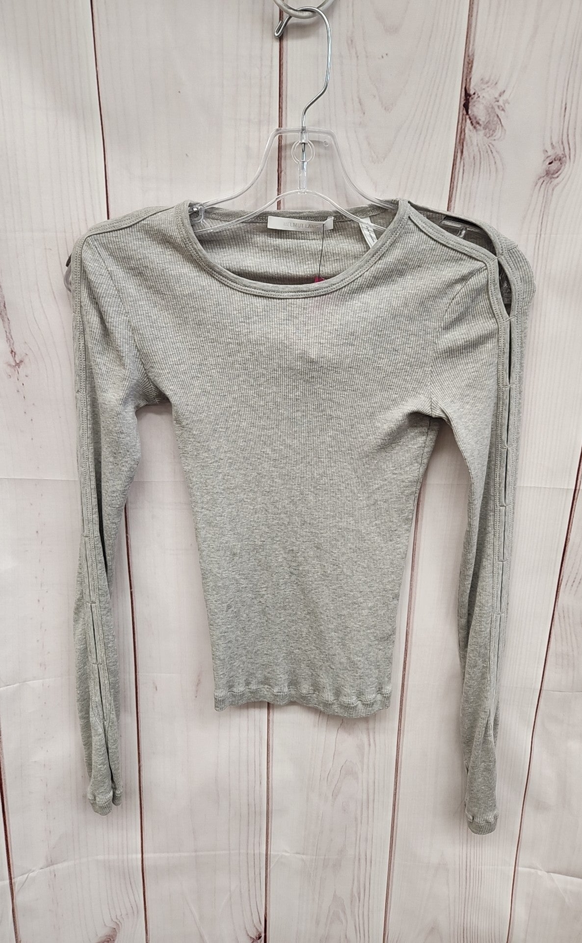 Helmut Lang Women's Size S Gray Long Sleeve Top