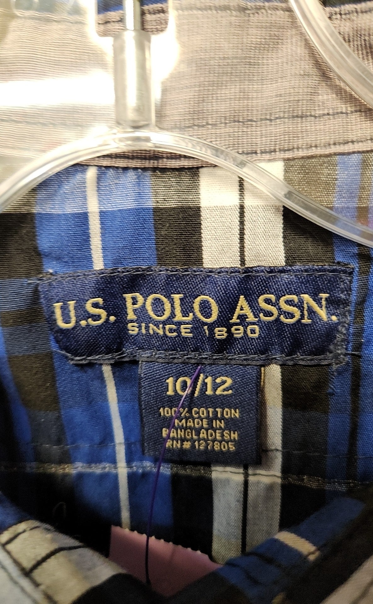 US Polo Assn. Boy's Size 10/12 Blue Shirt