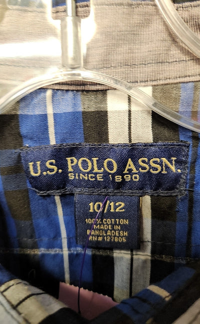 US Polo Assn. Boy's Size 10/12 Blue Shirt