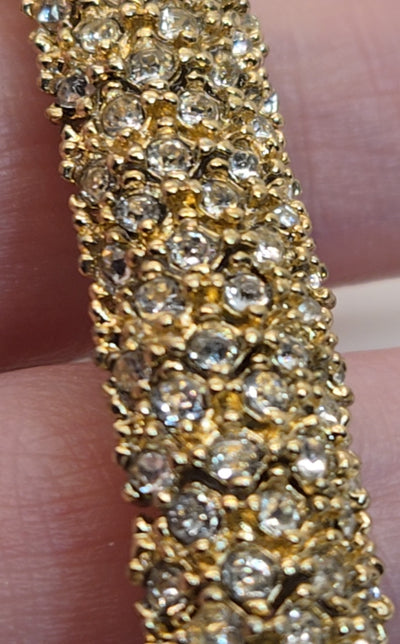 Gold Rhinestone Stretch Bracelet