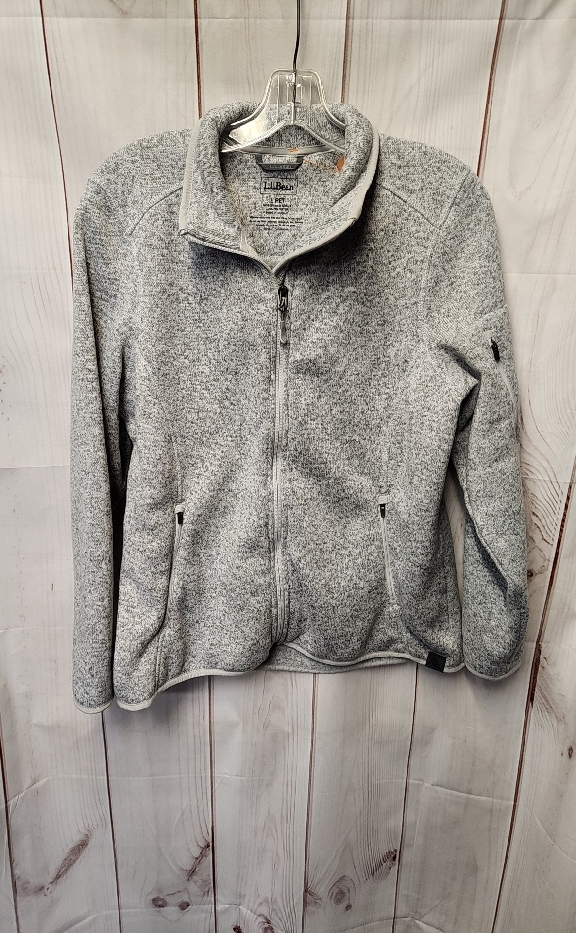LL Bean Women's Size L Petite Gray Jacket