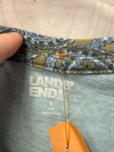 Lands End Women's Size S Blue Long Sleeve Top
