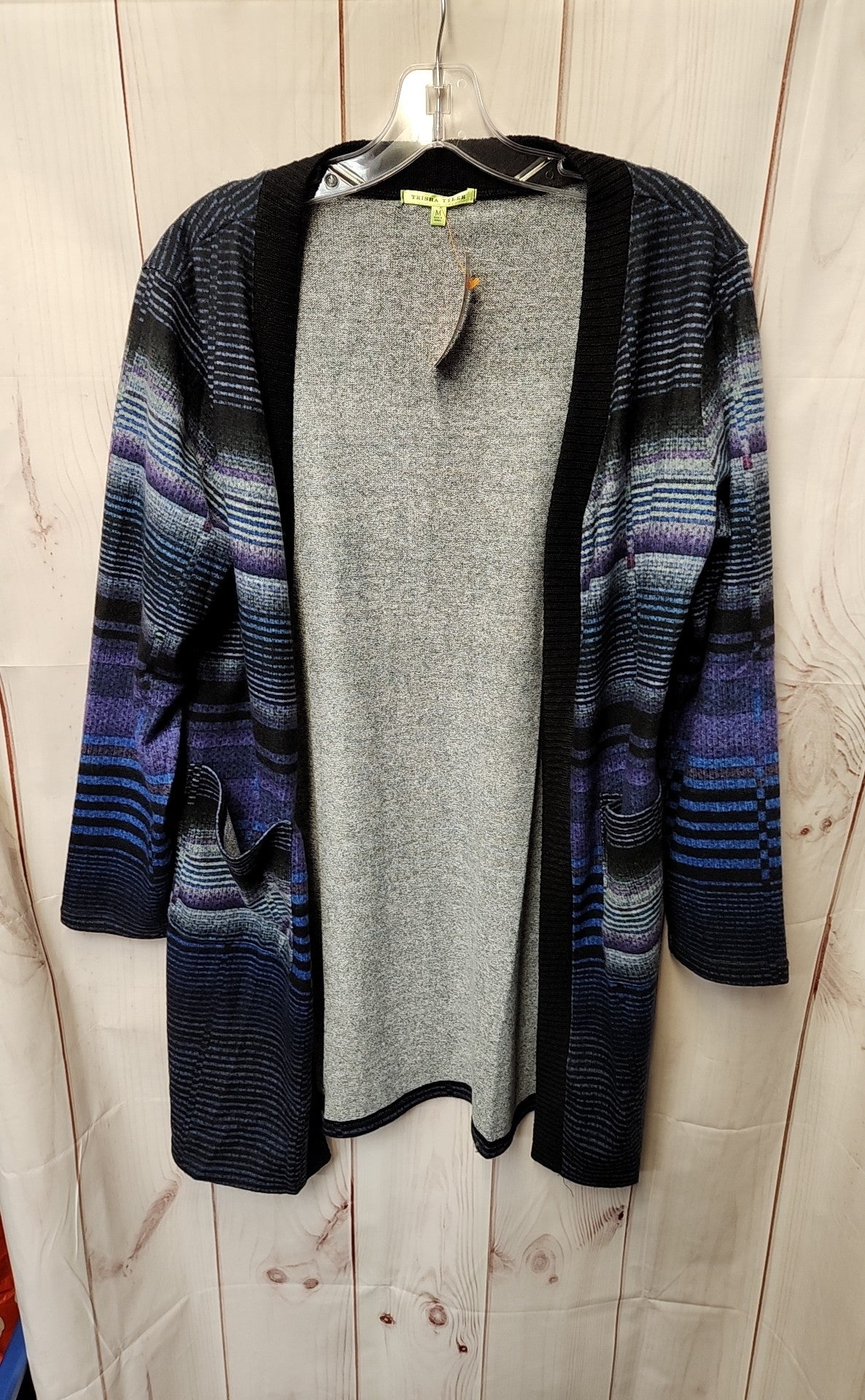 Trisha Tyler Women's Size M Black & Purple Cardigan