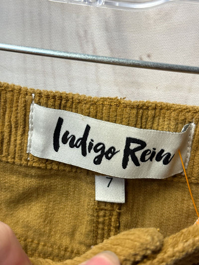 NWT Indigo Rein Women's Size 7 Tan Corduroy Skirt