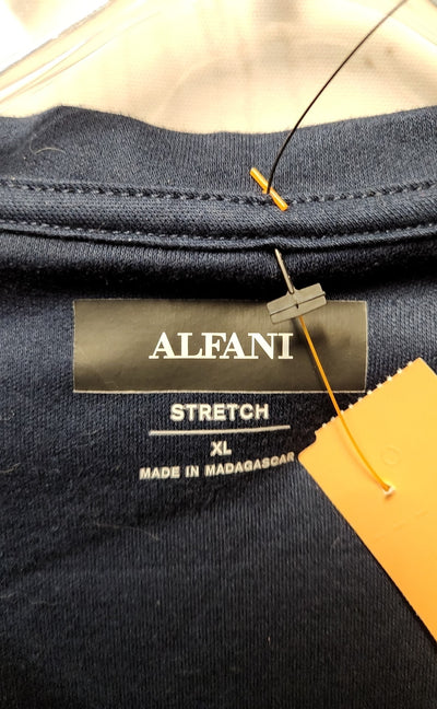 Alfani Women's Size XL Navy Short Sleeve Top