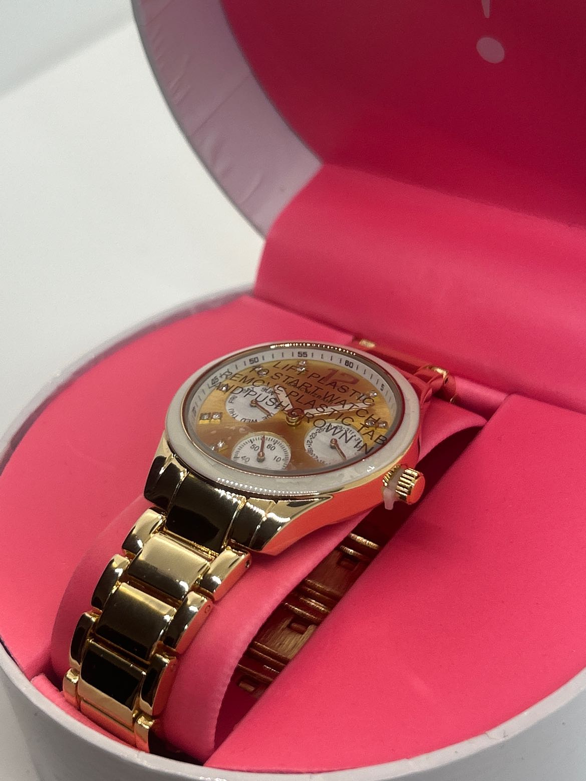 Isaac Mizrahi Live Gold Chrono Watch