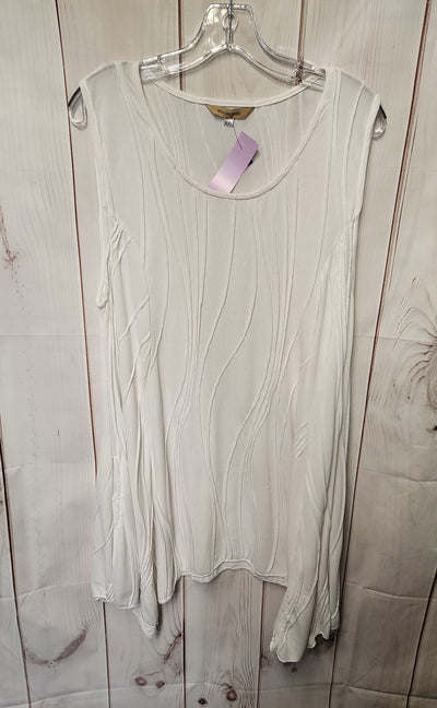 Windhorse Women's Size XXL White Sleeveless Top