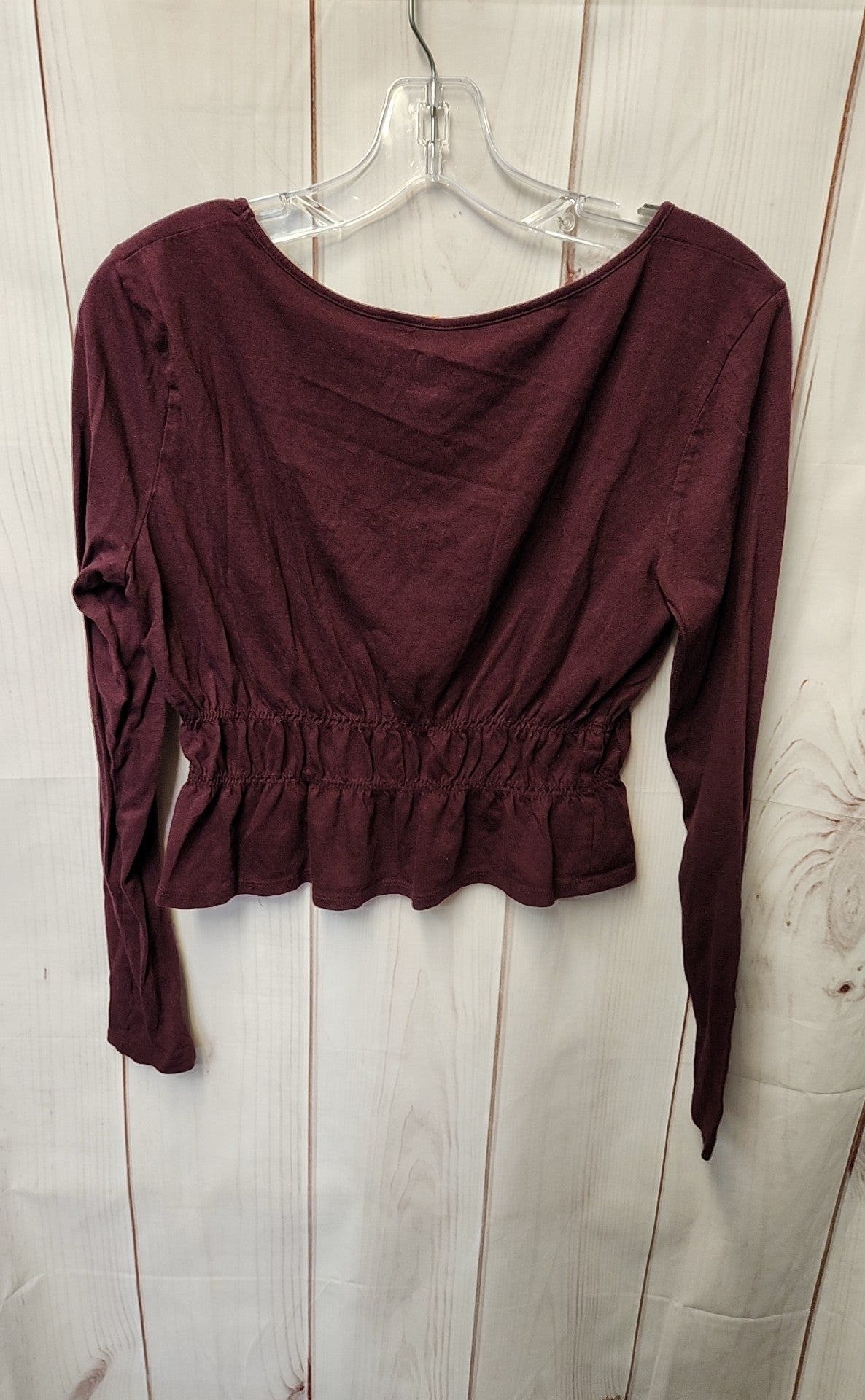 Me to We Women's Size L Maroon Long Sleeve Top