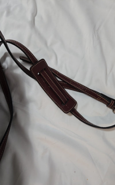 Valentino Maroon Dollaro Mila Miele Leather Tassel Shoulder Purse Bag