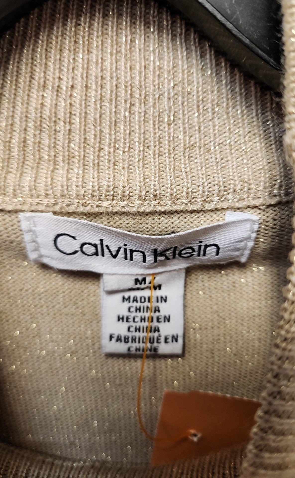 Calvin Klein Women's Size M Gold Sweater