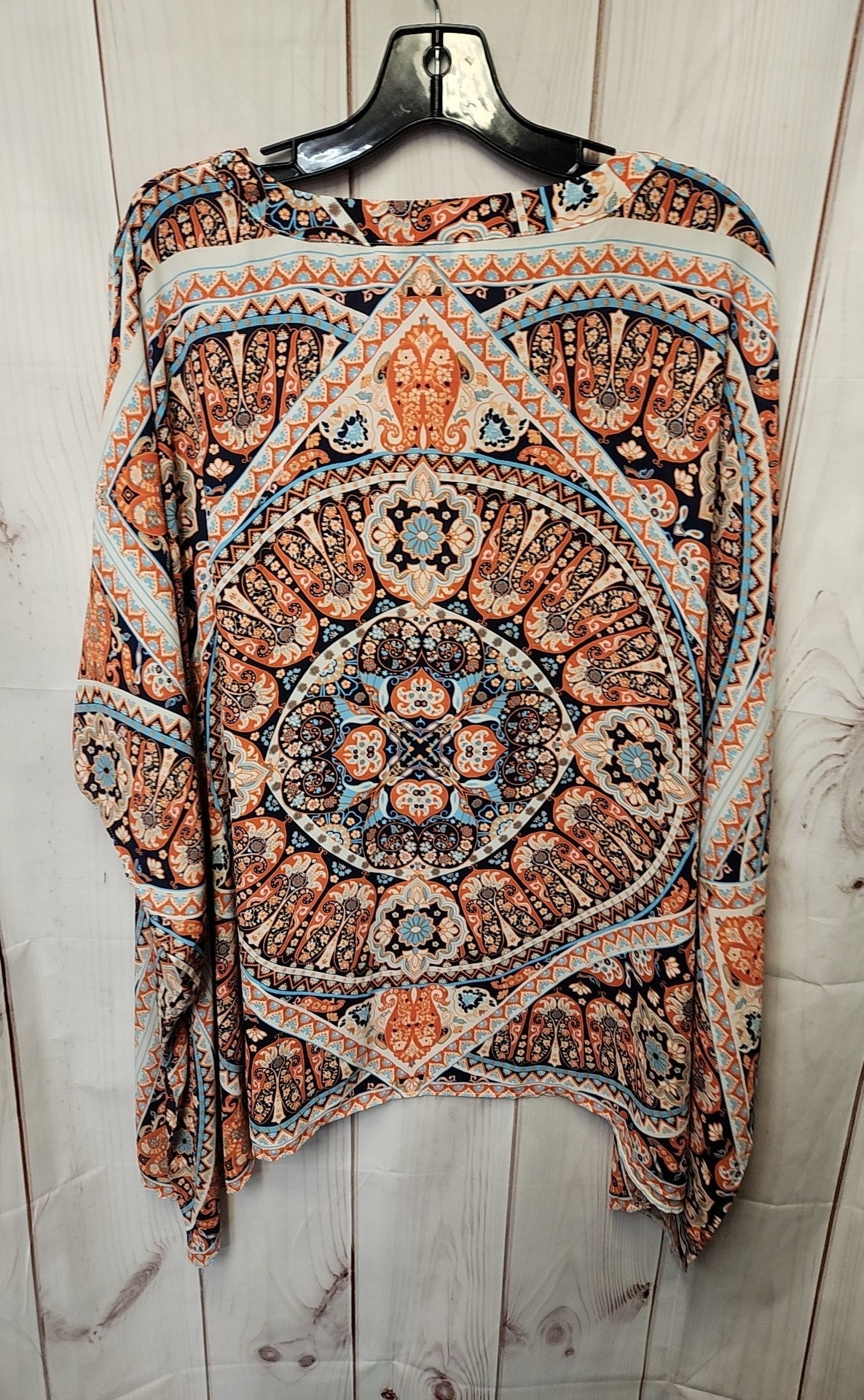 Rose & Olive Women's Size 2X/3X Orange Poncho