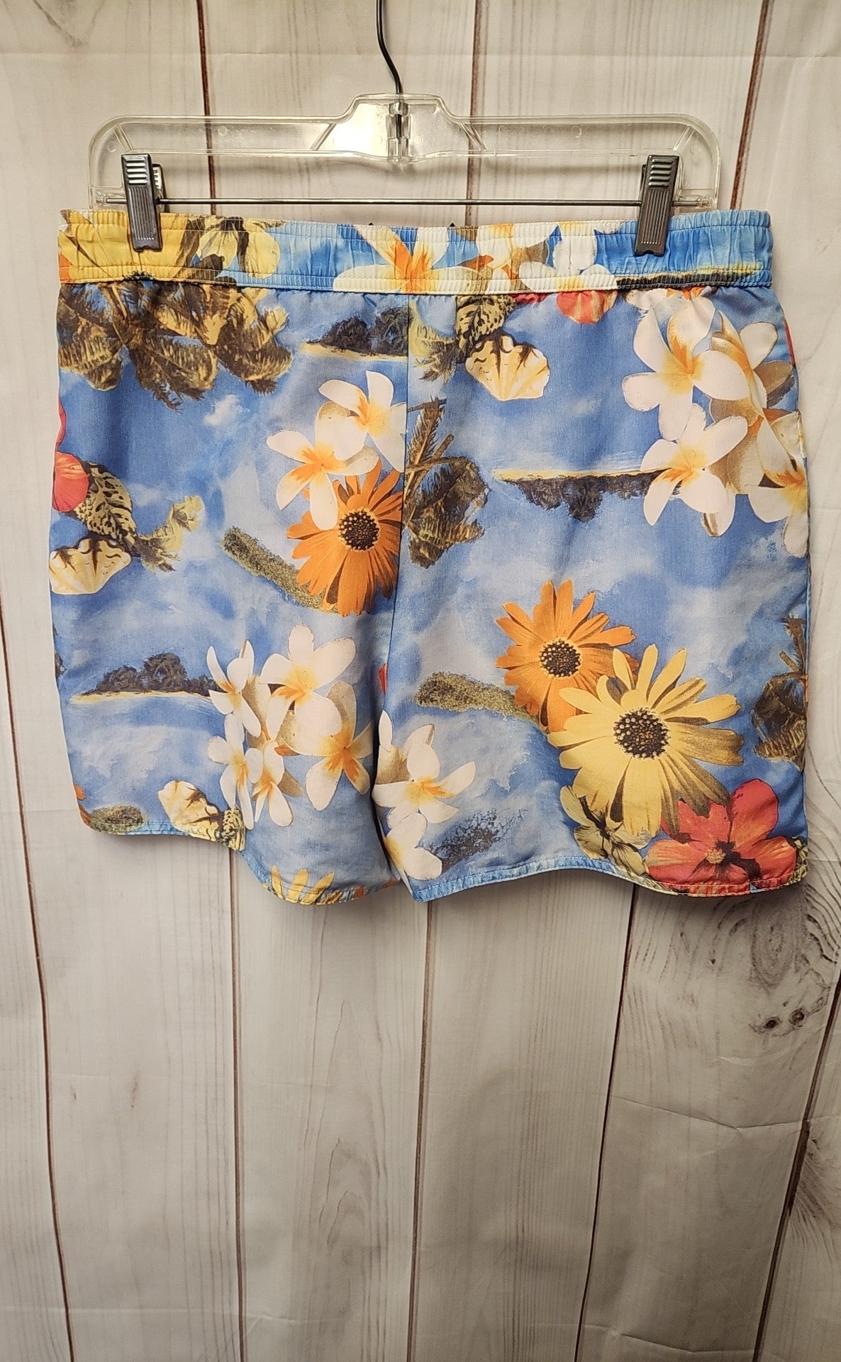 Catalina Women's Size M Blue/Orange Floral Reversible Shorts