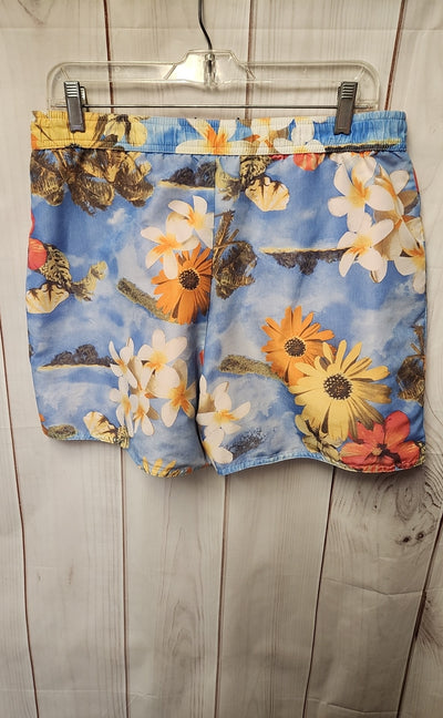 Catalina Women's Size M Blue/Orange Floral Reversible Shorts