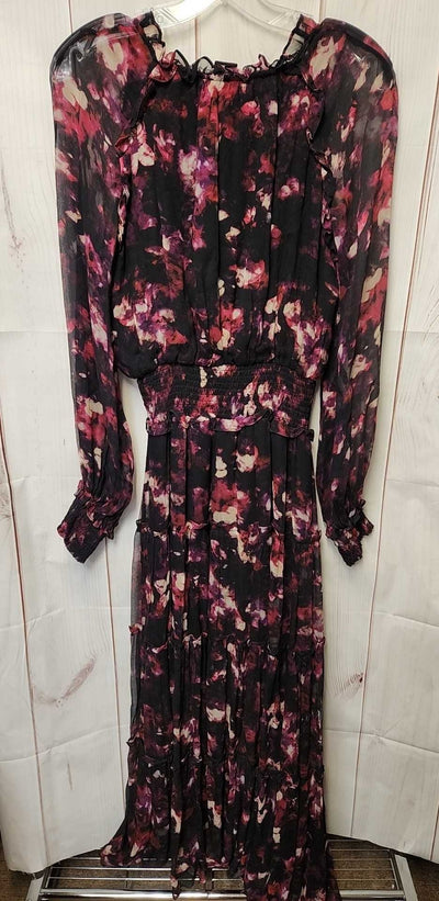 Gilner Farrar Women's Size M Black & Purple Floral Dress