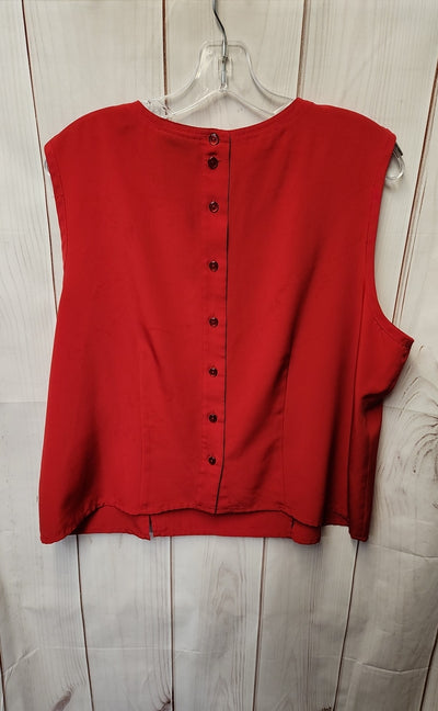 Notations Women's Size XL Red Sleeveless Top