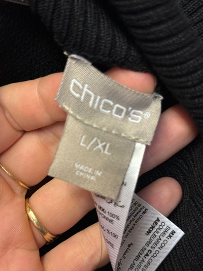 Chico's Women's Size L/XL Black Poncho