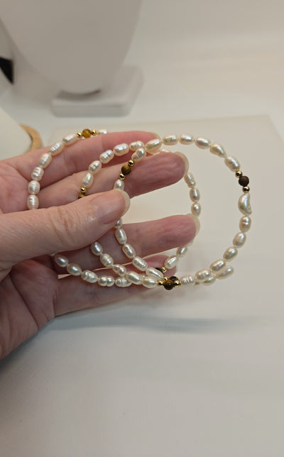 White Beaded Bracelet