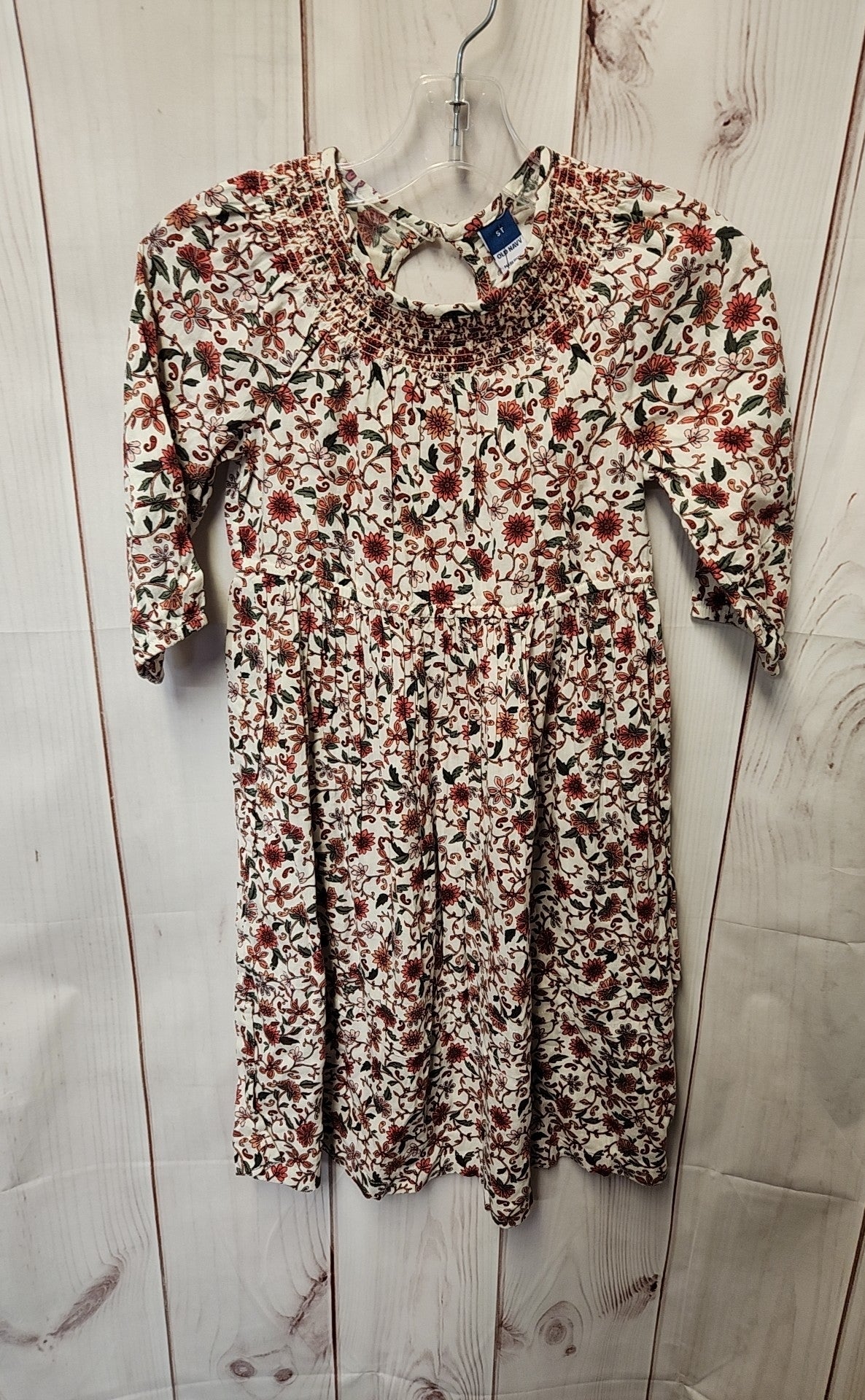Old Navy Girl's Size 5 White & Red Dress