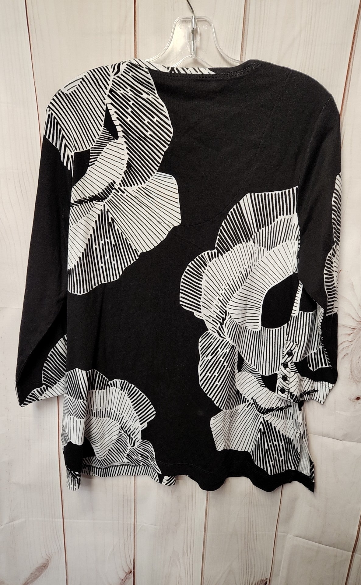 Chico's Women's Size 2 = US L Black Long Sleeve Top
