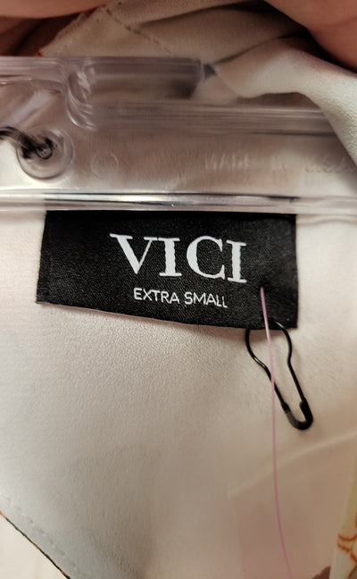 VICI Women's Size XS White & Pink Floral Dress