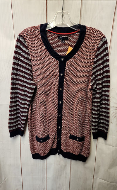 Tommy Hilfiger Women's Size M Red & Blue Cardigan