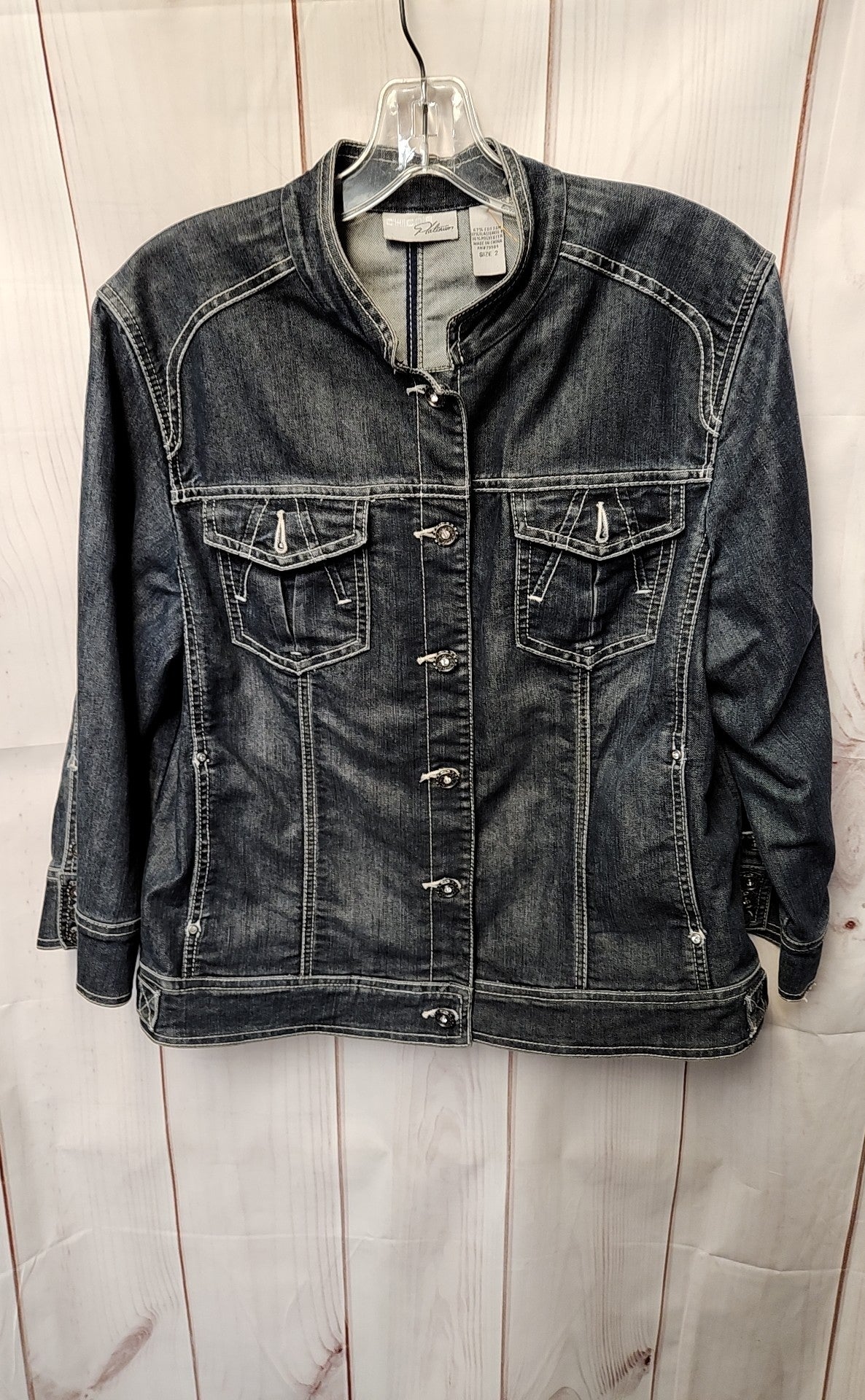 Chico's Women's Size 2 = US L Blue Jacket