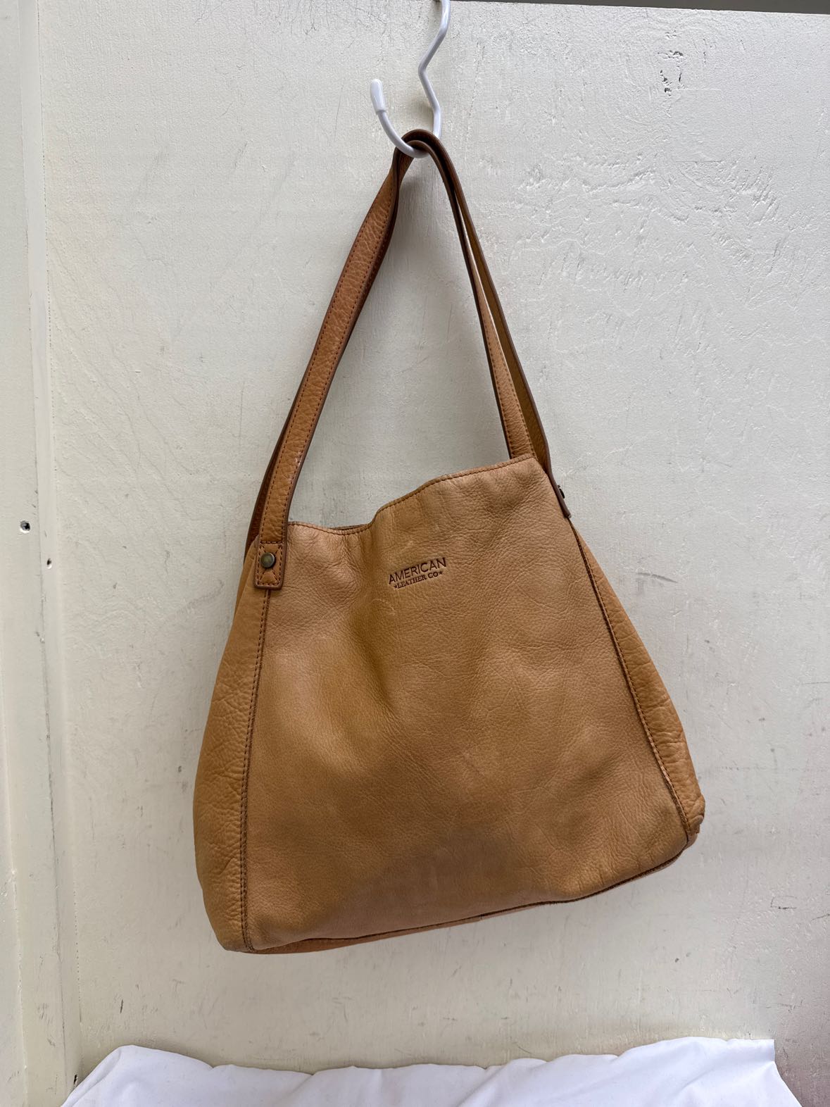 American Leather Co Tan Leather Purse Bag