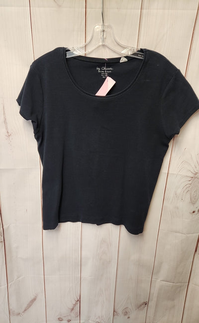 Chico's Women's Size L Black Short Sleeve Top