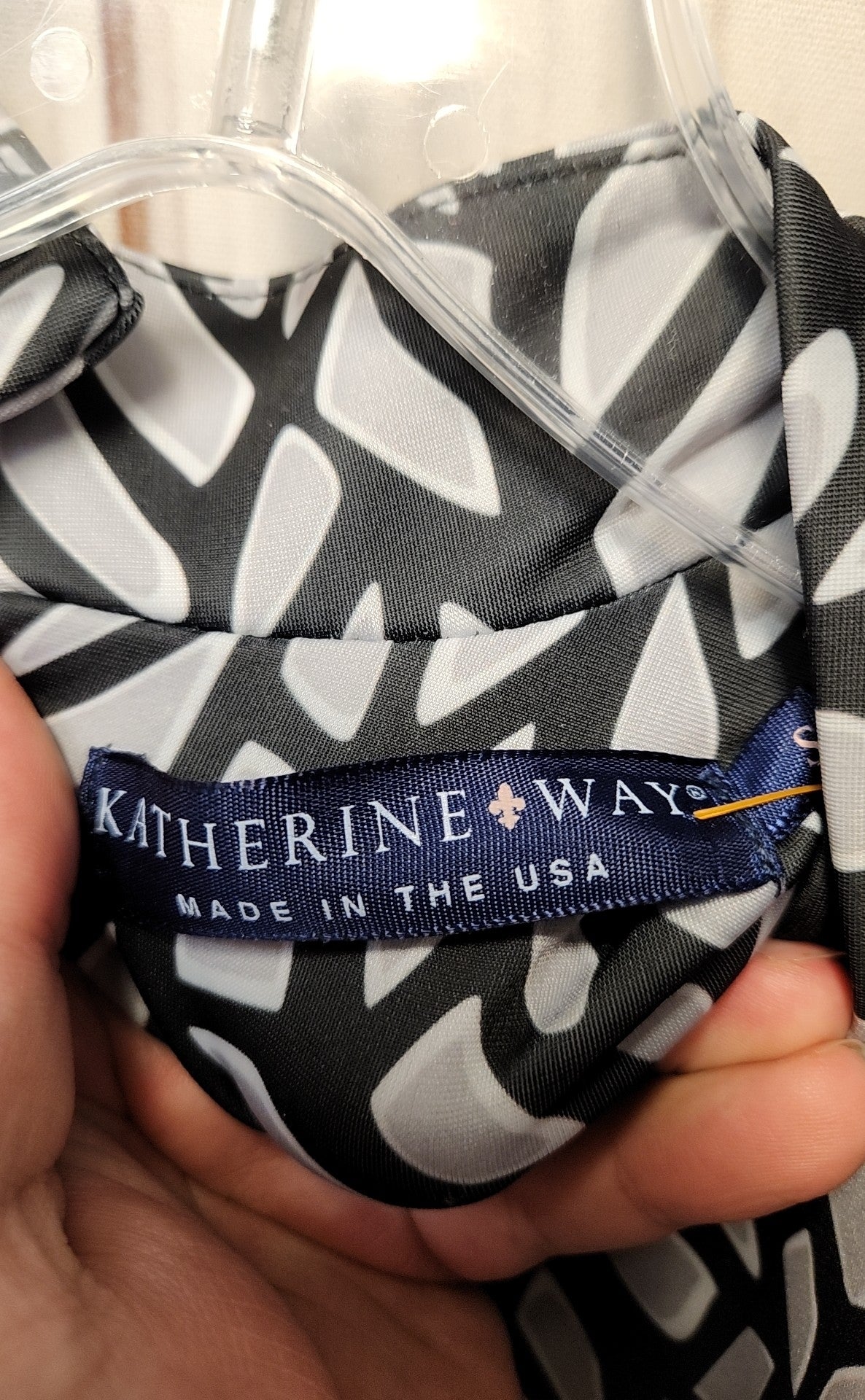 Katherine Way Women's Size S Black & Gray Dress