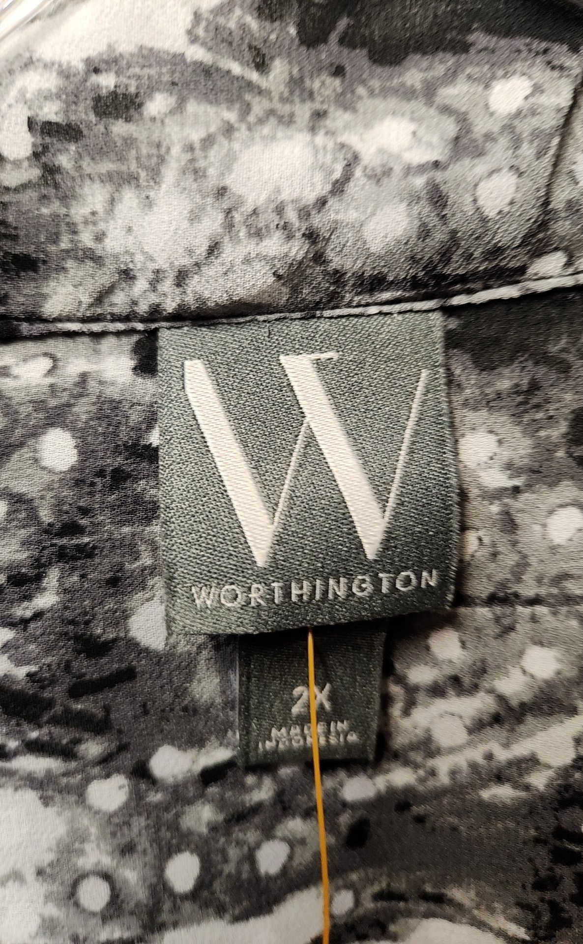 Worthington Women's Size 2X Gray Long Sleeve Top