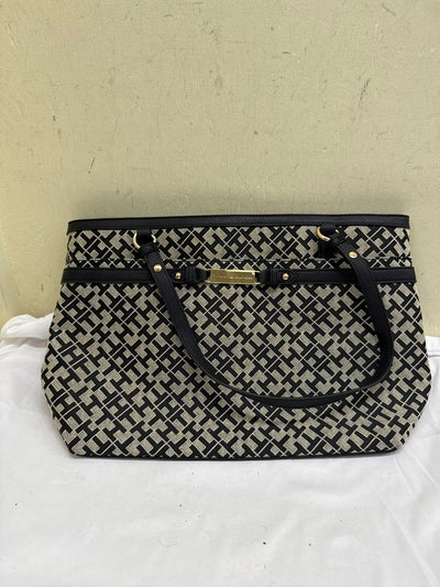 NWT Tommy Hilfiger Black & Tan Tote Bag