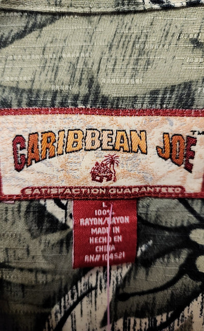 Caribbean Joe Men's Size L Green Shirt
