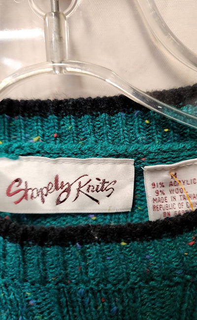 VTG Shapely Knits Women's Size M Green Sweater