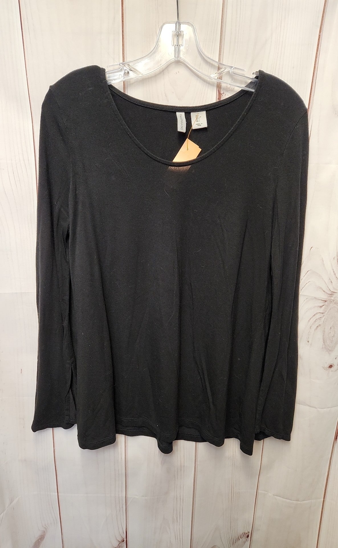 Paraphrase Women's Size L Black Long Sleeve Top