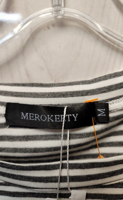 NWT Merokeety Women's Size M White & Gray Dress