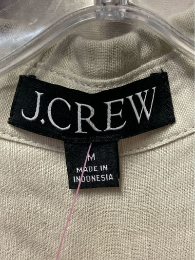 J Crew Women's Size M Beige Linen Blend Cover-Up