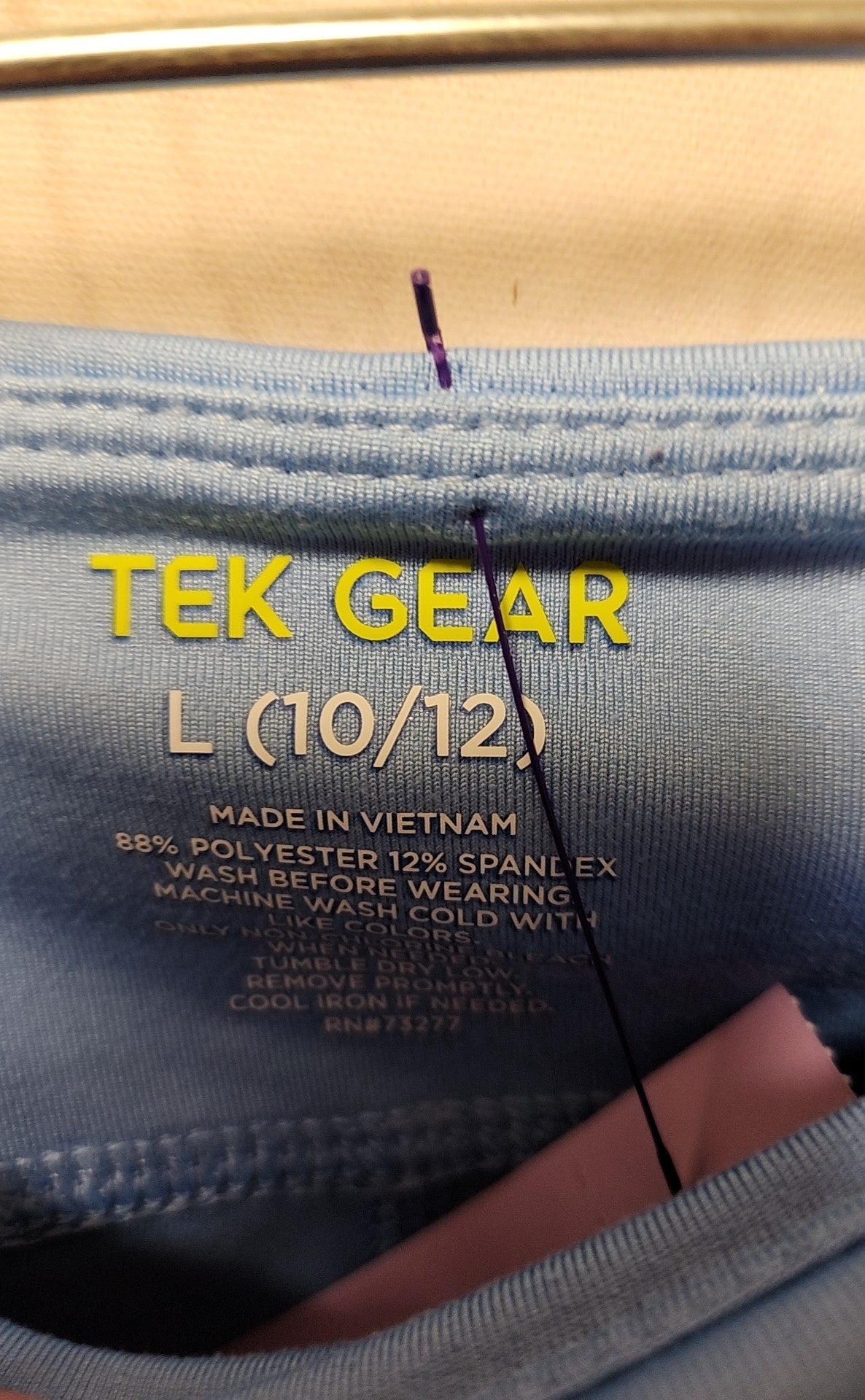 Tek Gear Girl's Size 10/12 Blue Leggings