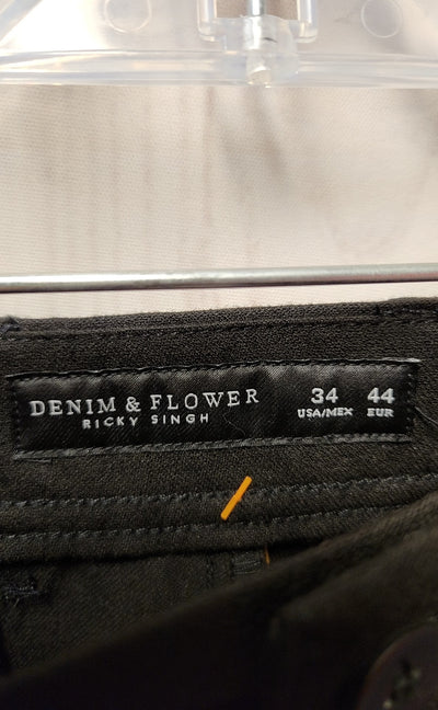 Denim & Flower Men's Size 34 Black Pants