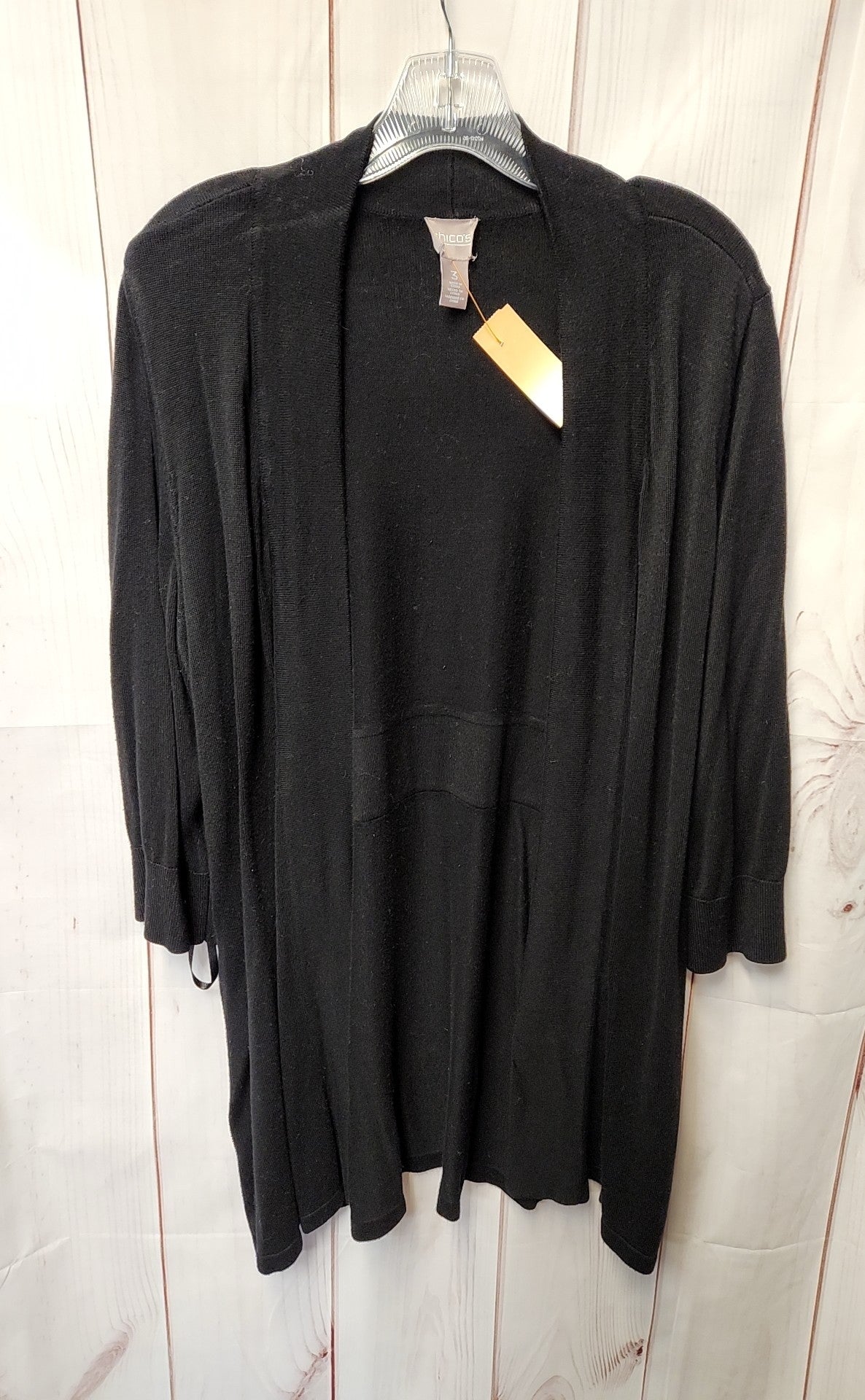 Chico's Women's Size 3 = US XL Black Cardigan