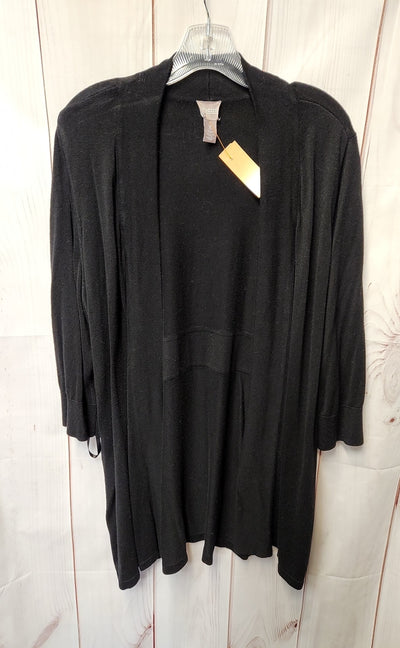 Chico's Women's Size 3 = US XL Black Cardigan