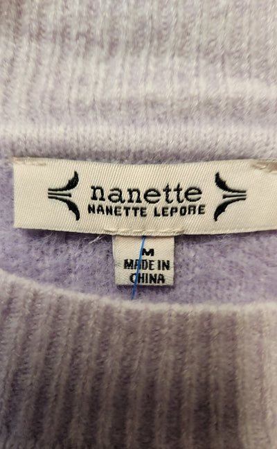 Nanette Lepore Women's Size M Purple Floral Sweater
