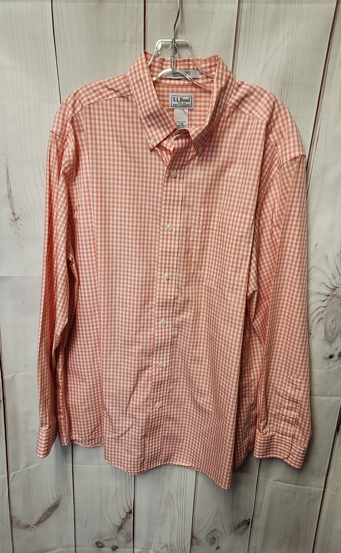 LL Bean Men's Size L Orange Shirt