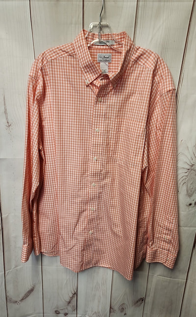 LL Bean Men's Size L Orange Shirt