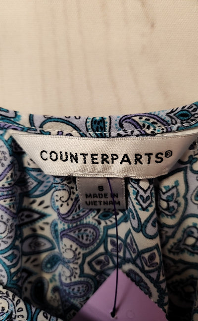 Counterparts Women's Size S Blue Short Sleeve Top